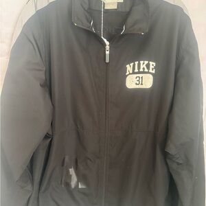 Nike Black Jacket with White Chest Emblem